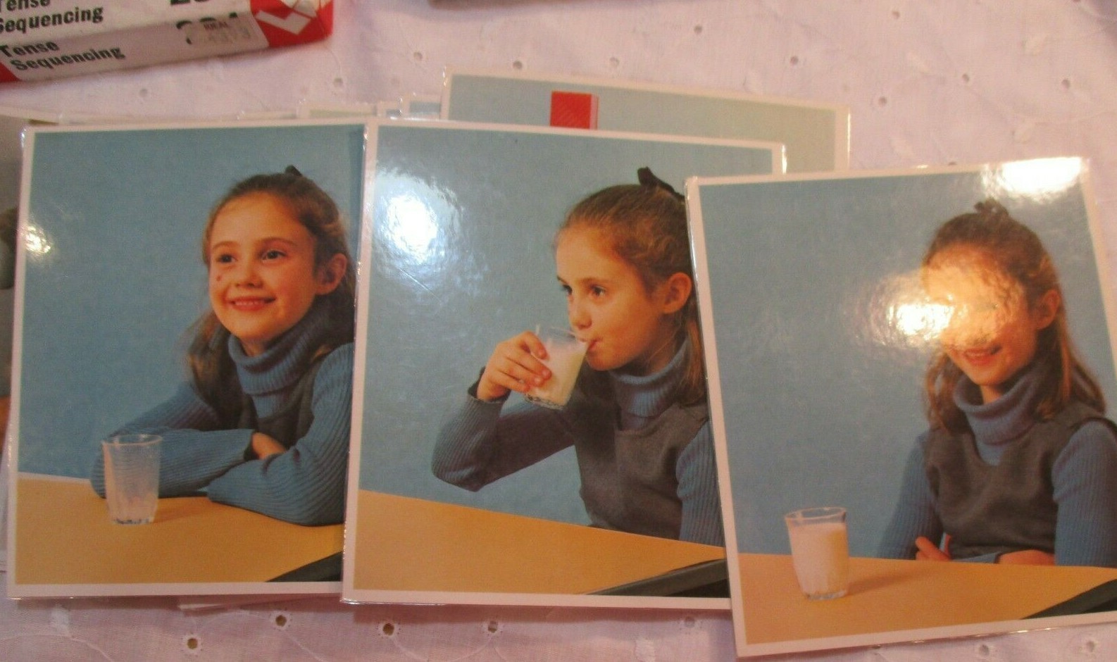 Vintage 1982 LDA Learning Development Aids Cards Photos Tense Sequencing England
