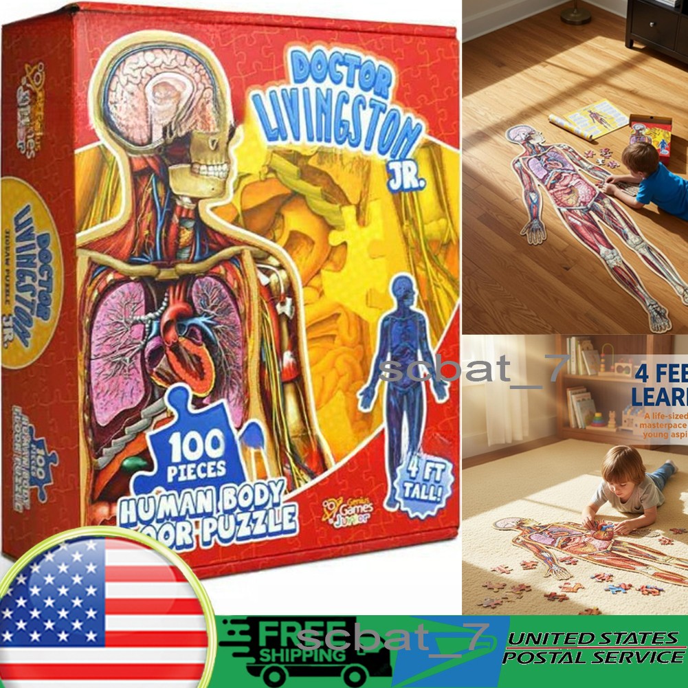 Human Anatomy Floor Puzzle for Kids Ages 6-8, Human Body Educational Puzzle