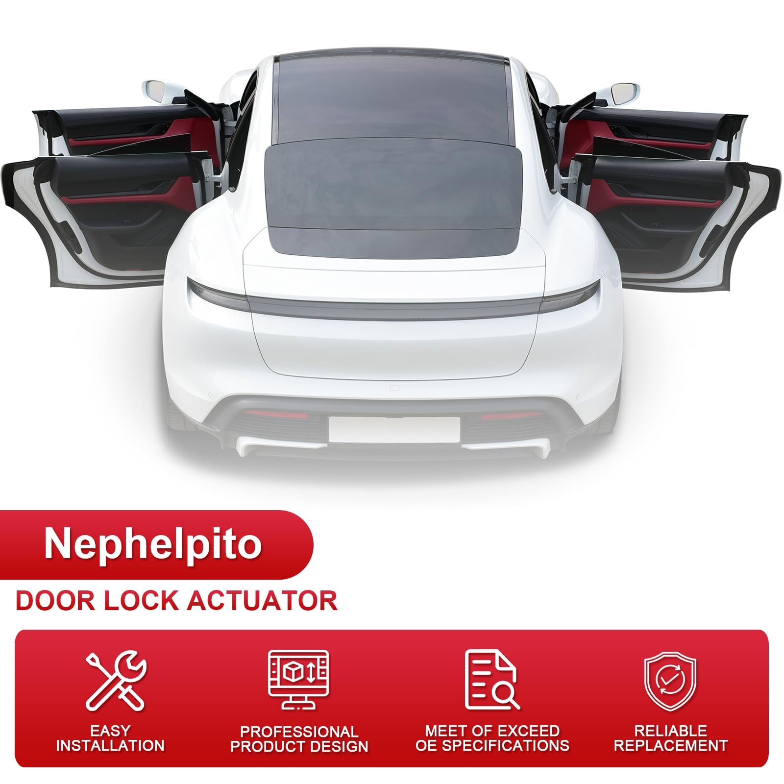 Nephelpito 4 Pins+2 Pins Front Left Driver Side Door Latch Lock Actuator…