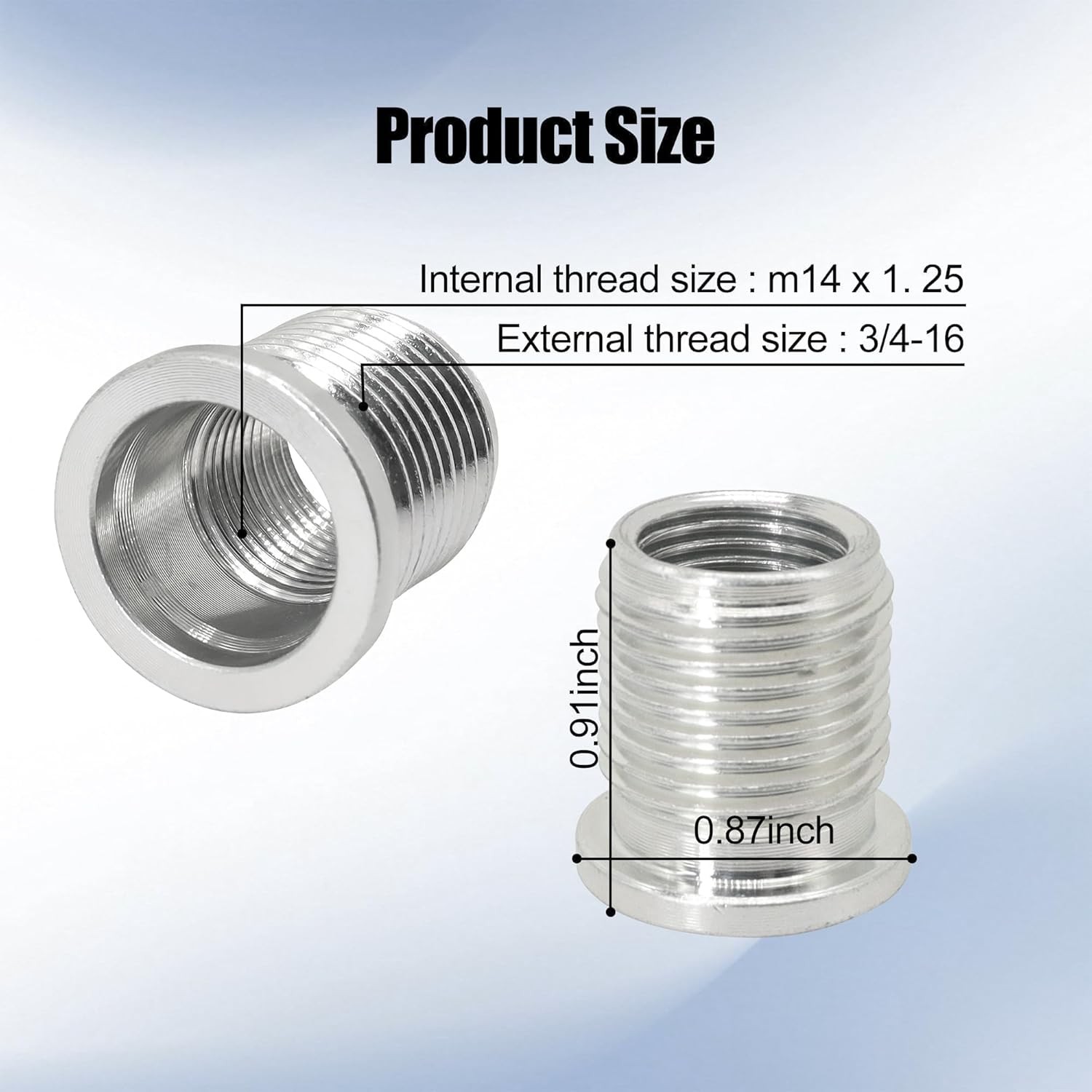 CAL389-100 14mm Spark Plug Port Insert Stainless Steel 10 PCS Compatible with