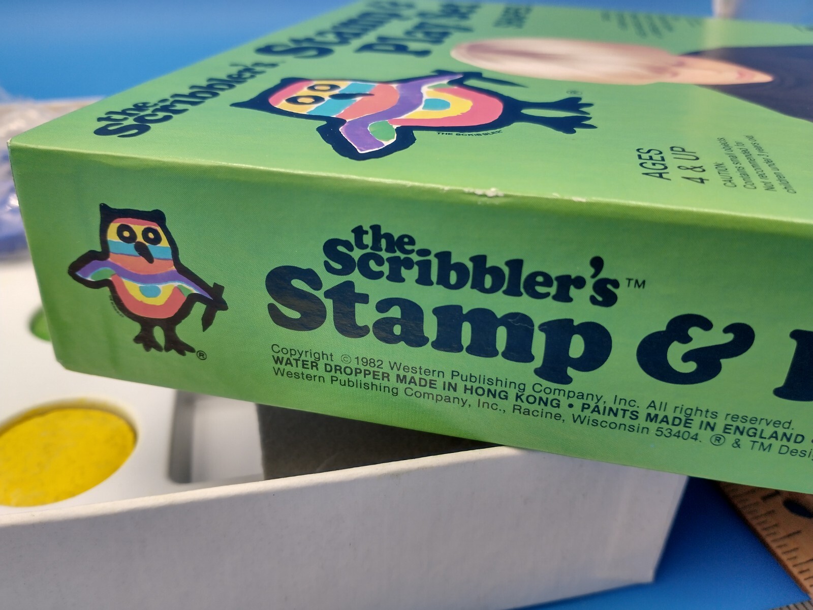 Vintage 1982 The Scribbler’s Stamp & Play Set – Shapes – Golden. New. #1006