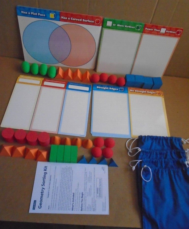 Lakeshore #FF159 Geometric Sorting Kit Age 7+ Learning Game (100% complete)