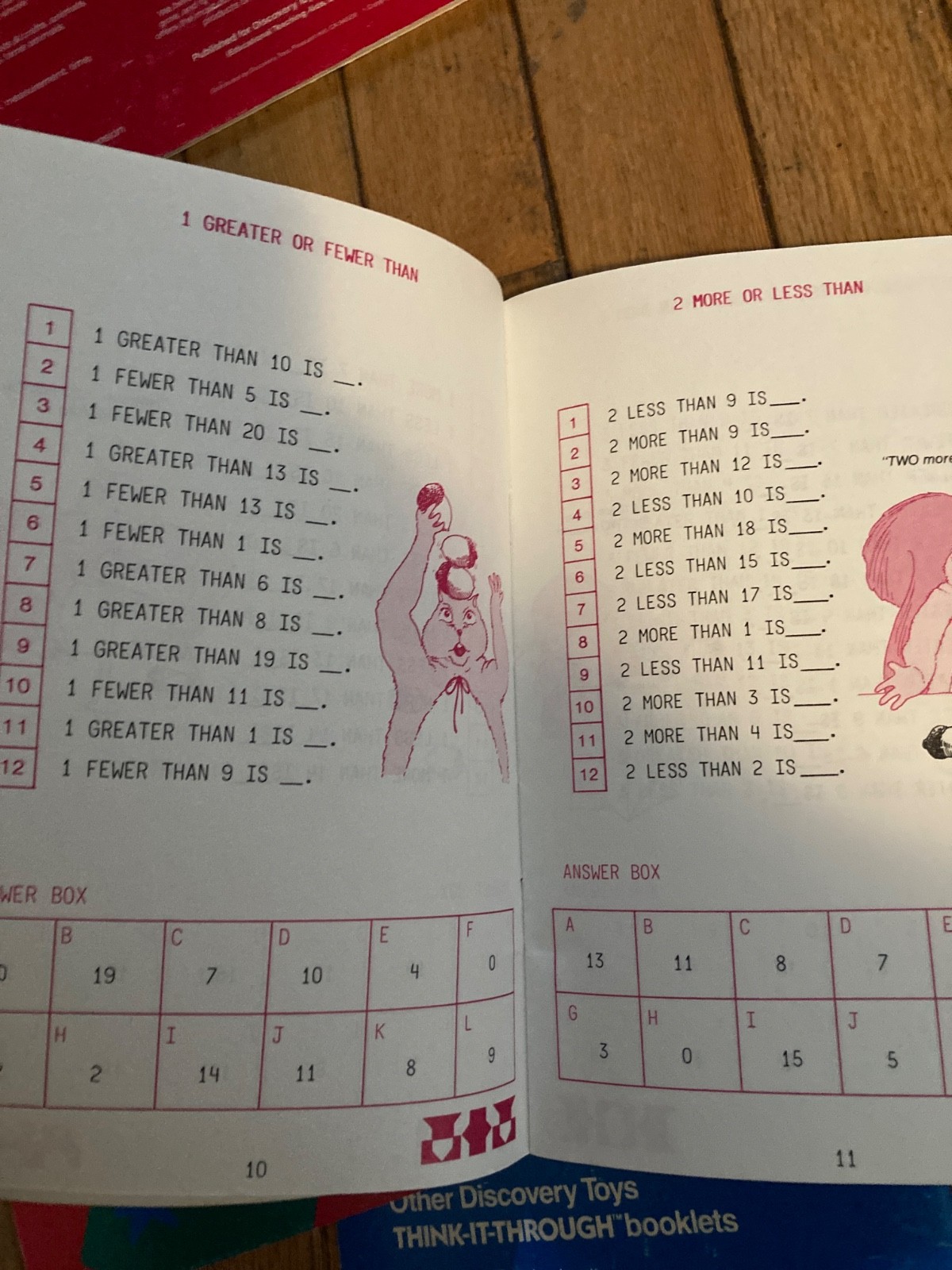 Vintage Discovery Toys Think it Through Activity Books Math Reading