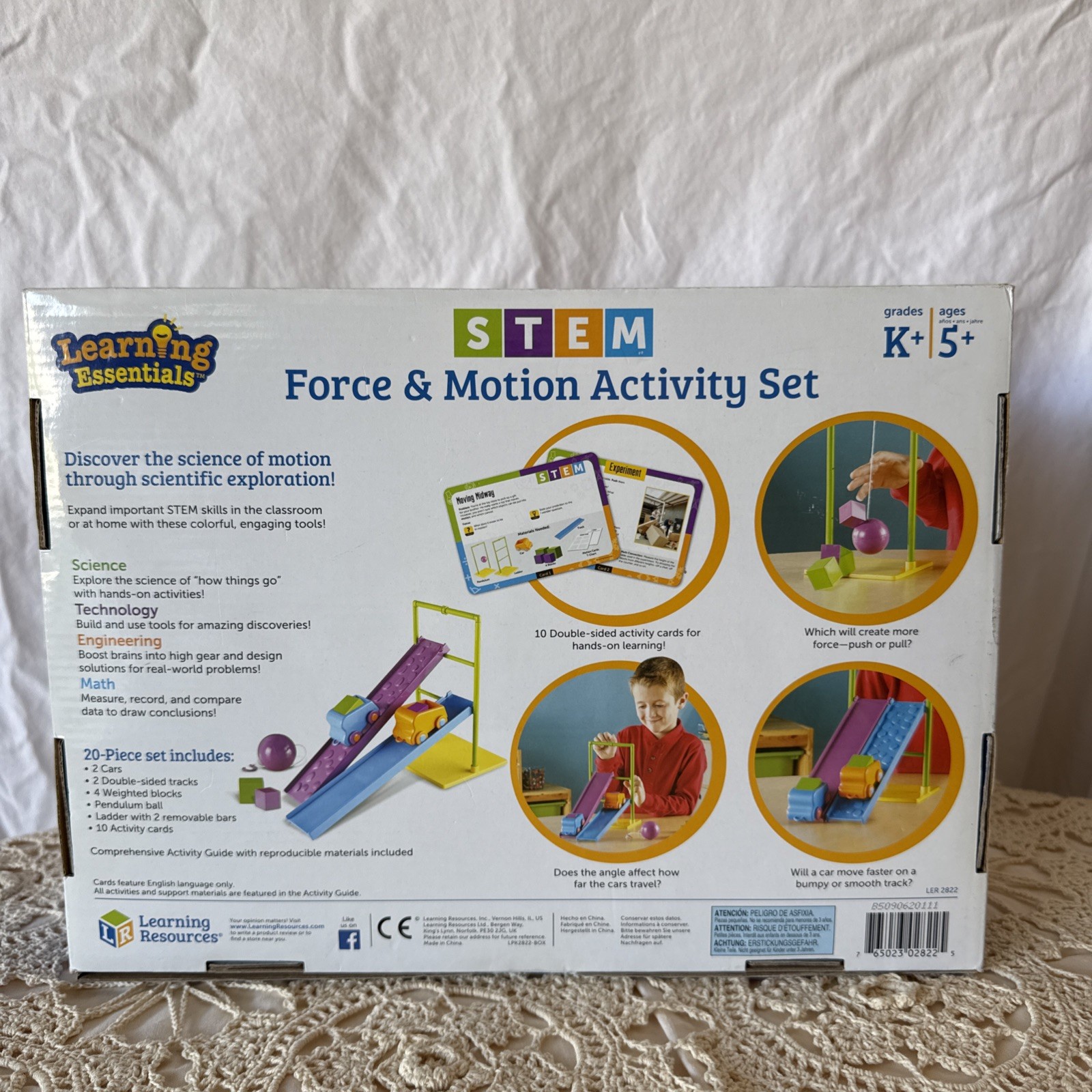 STEM Learning Resources LER2822 Force & Motion Activity Set – 20 Piece Set NIB