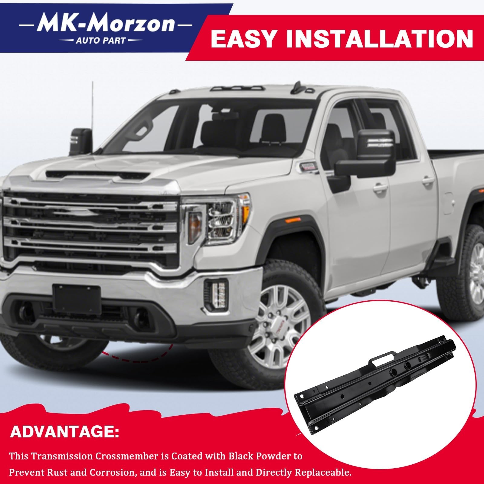 Transmission Crossmember Compatible with 2001-2019 Chevy Silverado Suburban 2…
