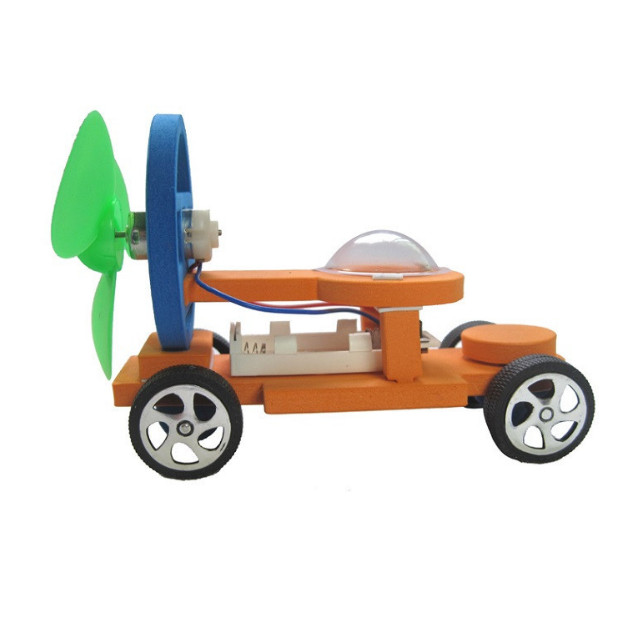 Students Kids DIY Electric Wind Car Model Physical Experiments Technology Toys