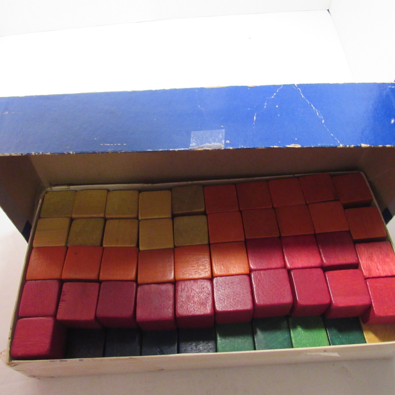Milton Bradley, Vintage Cubical Counting Blocks 8039 Primary Colors, Educational