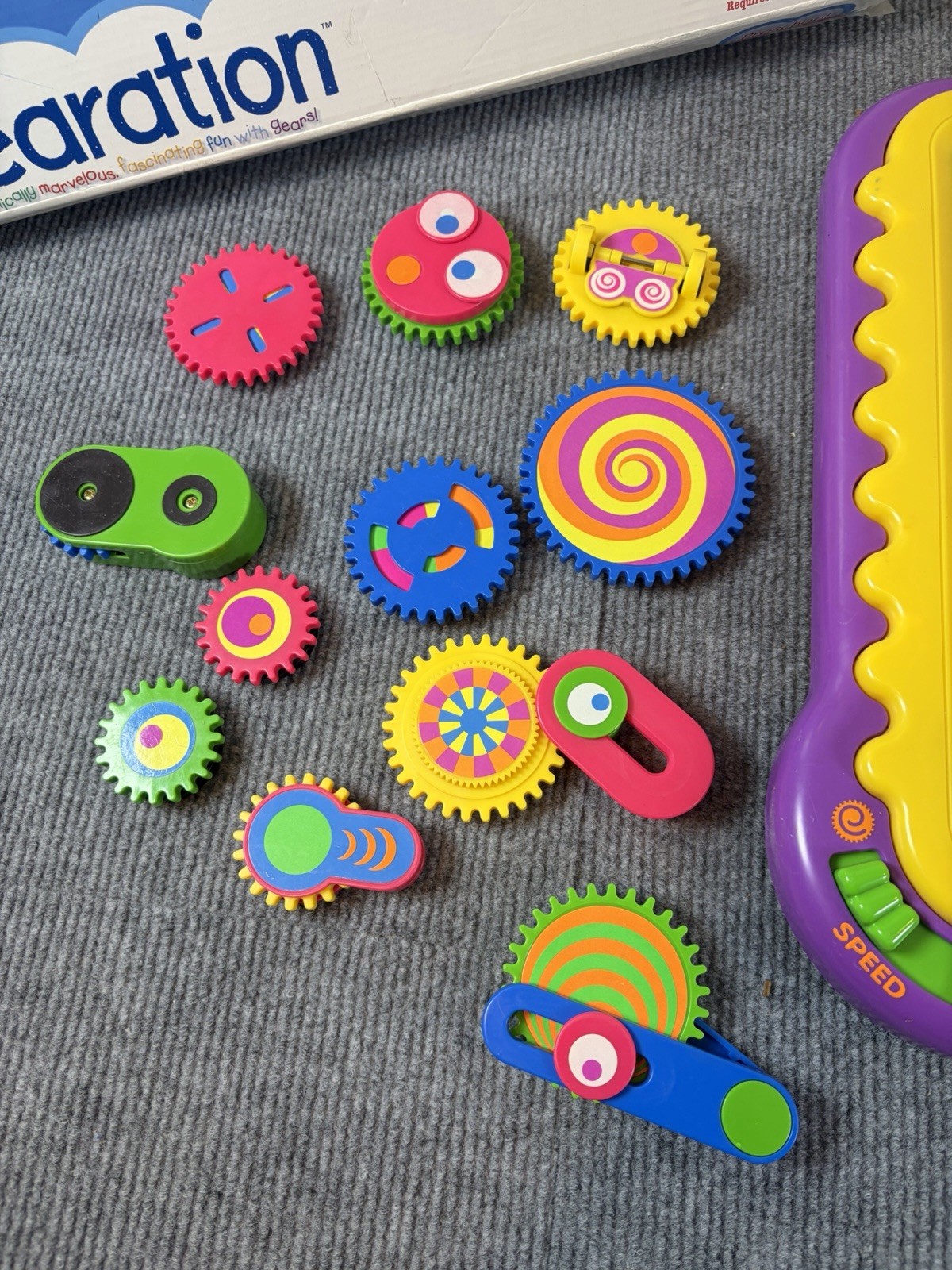 Rare 1997 TOMY Gearation Magnetic Gears Set Seen On Baby Einstein No Power