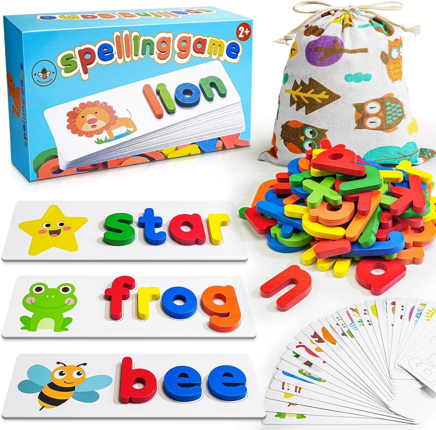 BEESTECH Alphabet ABC Learning Educational Toys for 3 4 5 Years Old Boys Girls