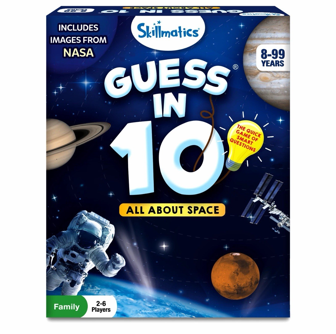 Skillmatics Card Game – Guess in 10 NASA Space, Perfect for Kids Ages 8 and Up