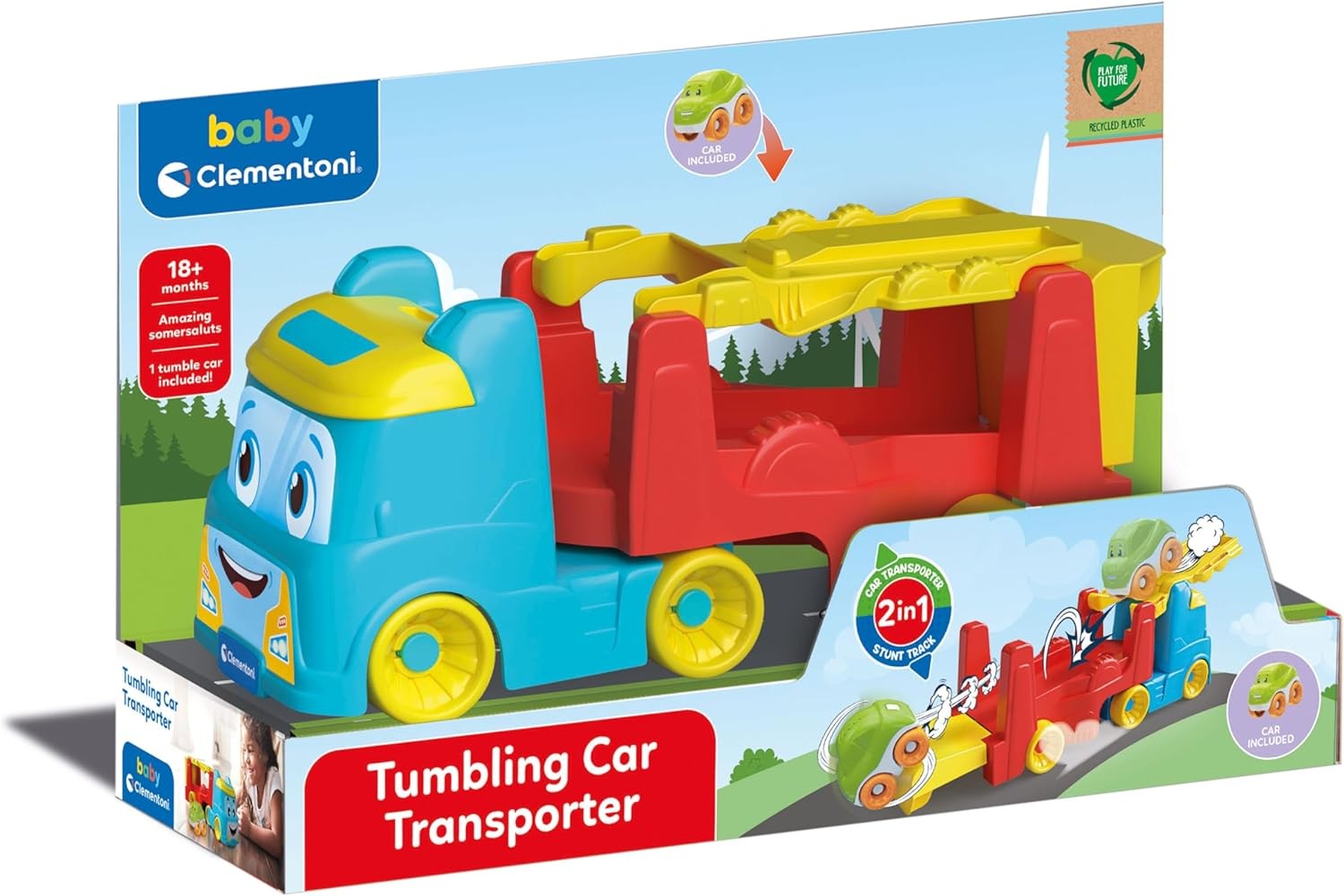 Clementoni Baby Infant Toys – Tumbling Cars Truck – Early Development & Activity