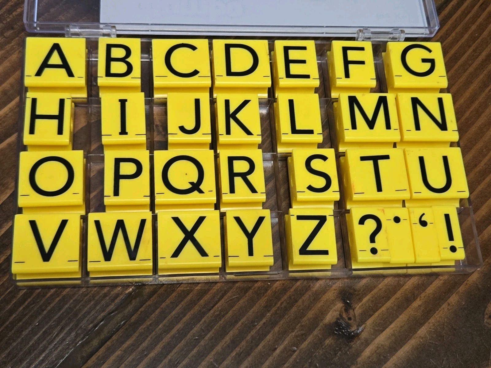 Plastic Jumbo Uppercase Alphabet Rubber Stamps