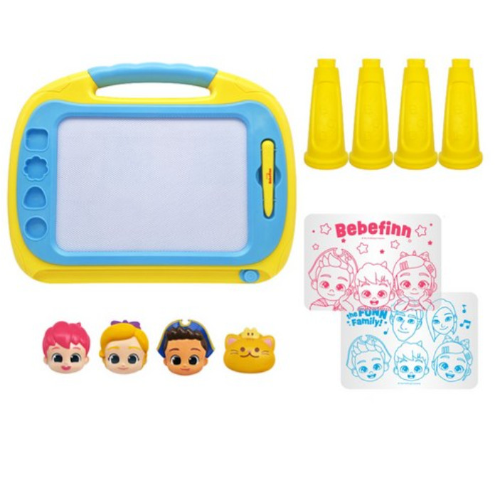 Pinkfong BebeFinn Transform Drawing Table 3 Stages Erasable Stamps Kid Toy
