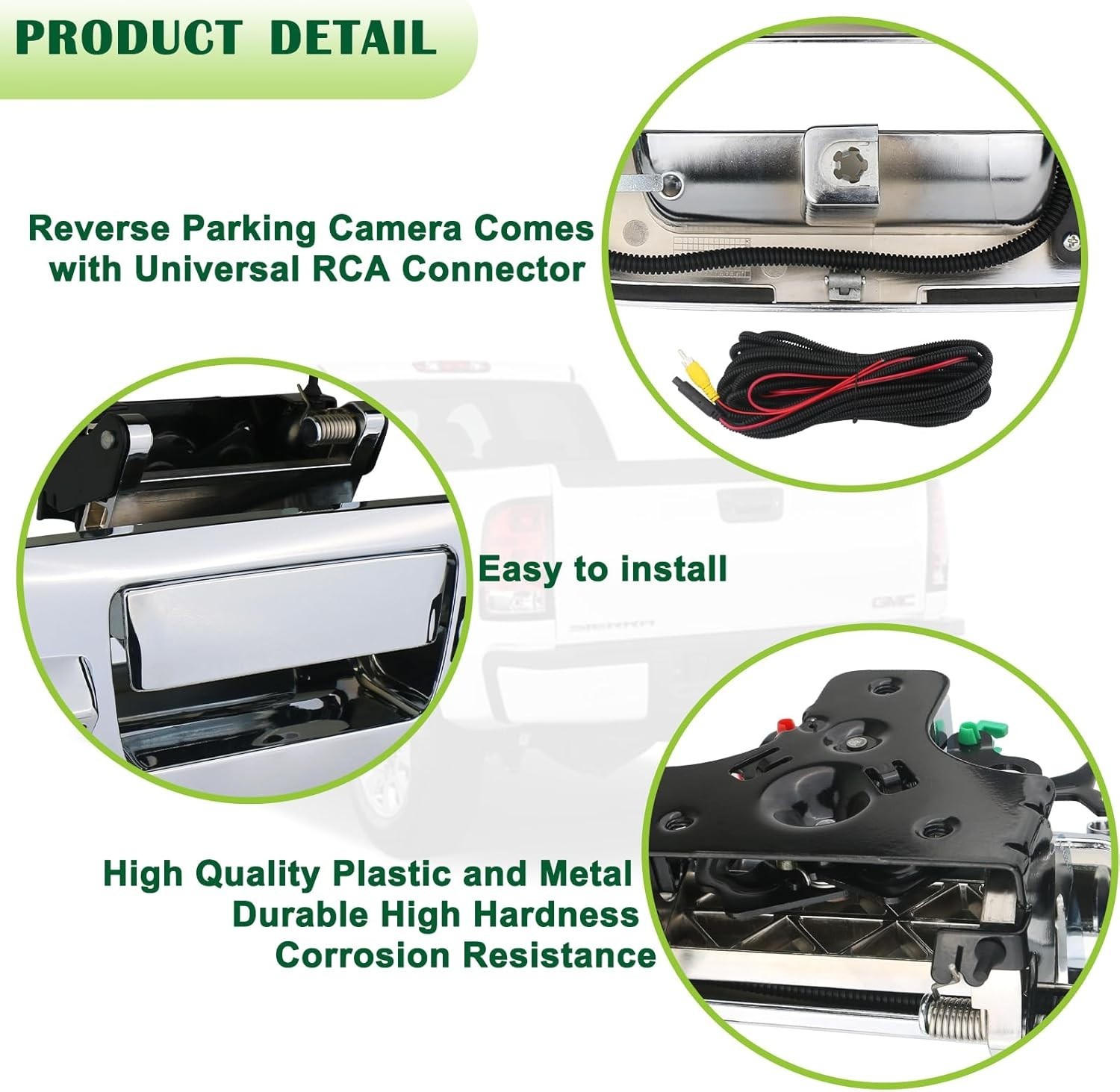 Backup Camera Tailgate Handle Rear View Camera Liftgate Latch Handle Chrome