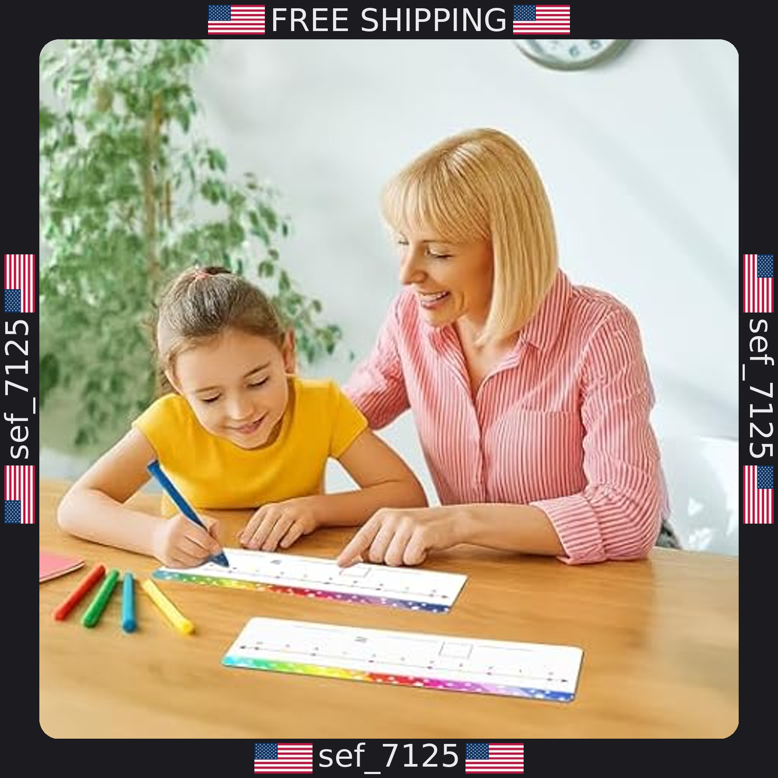 VUSIGN 26-Pack Double-Sided Dry Erase Number Line Cards 11.8? x 4?