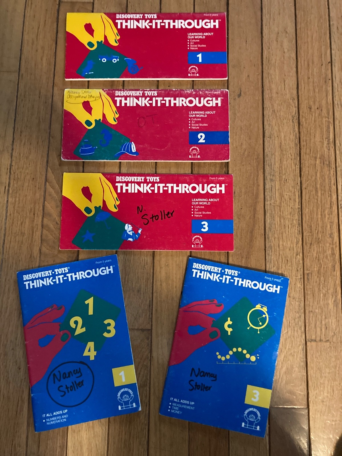 Vintage Discovery Toys Think it Through Activity Books Math Reading