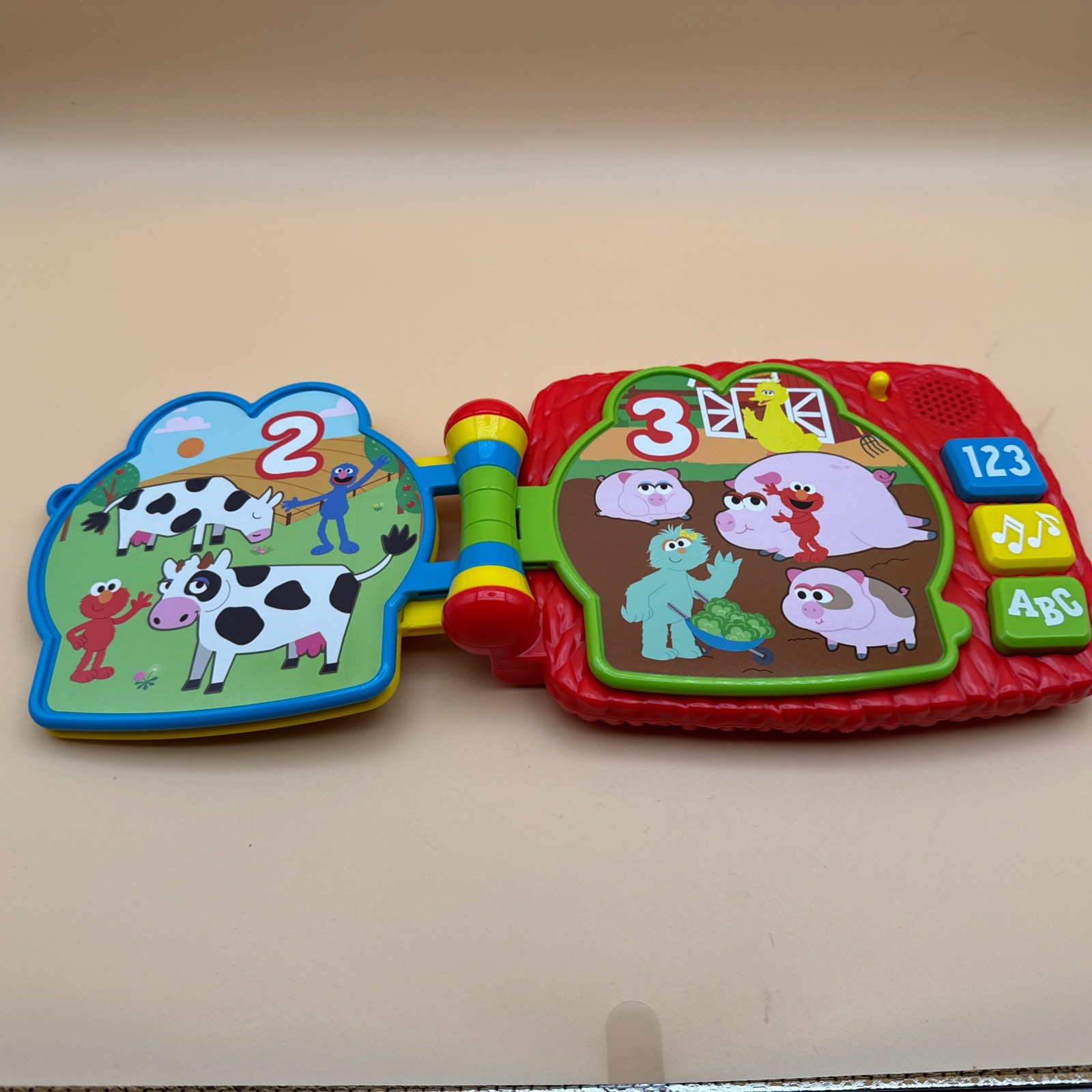 Sesame Street Elmo Goes to the Farm Interactive Musical Toy Book Letters/Numbers