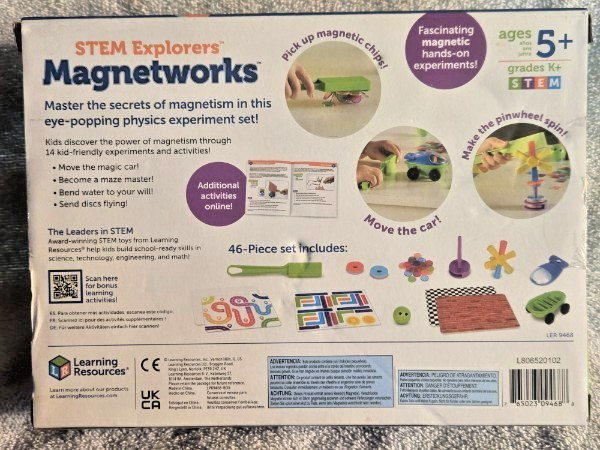 Learning Resources STEM Explorers Magnetworks 46-Piece Set – Ages 5+ Physics Kit