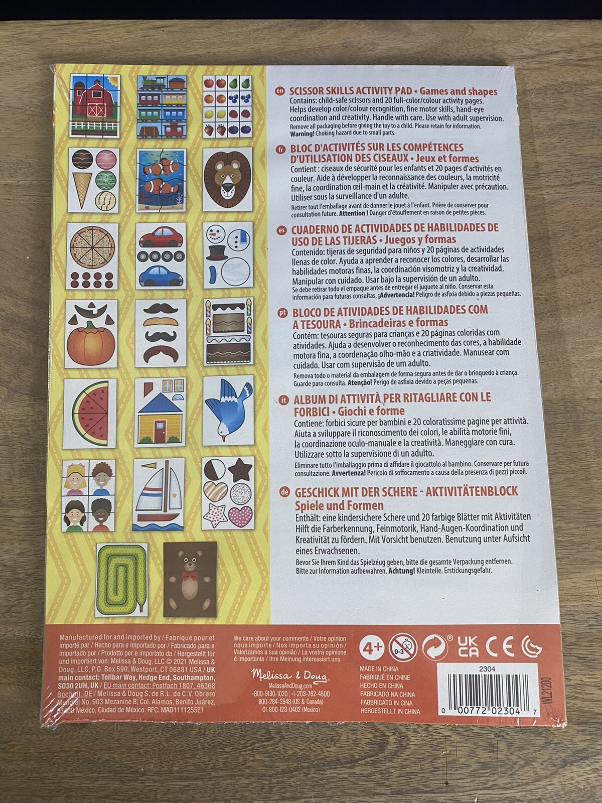 Melissa & Doug Scissor Skills Activity Book Kit Child-Safe Scissors PreK NEW