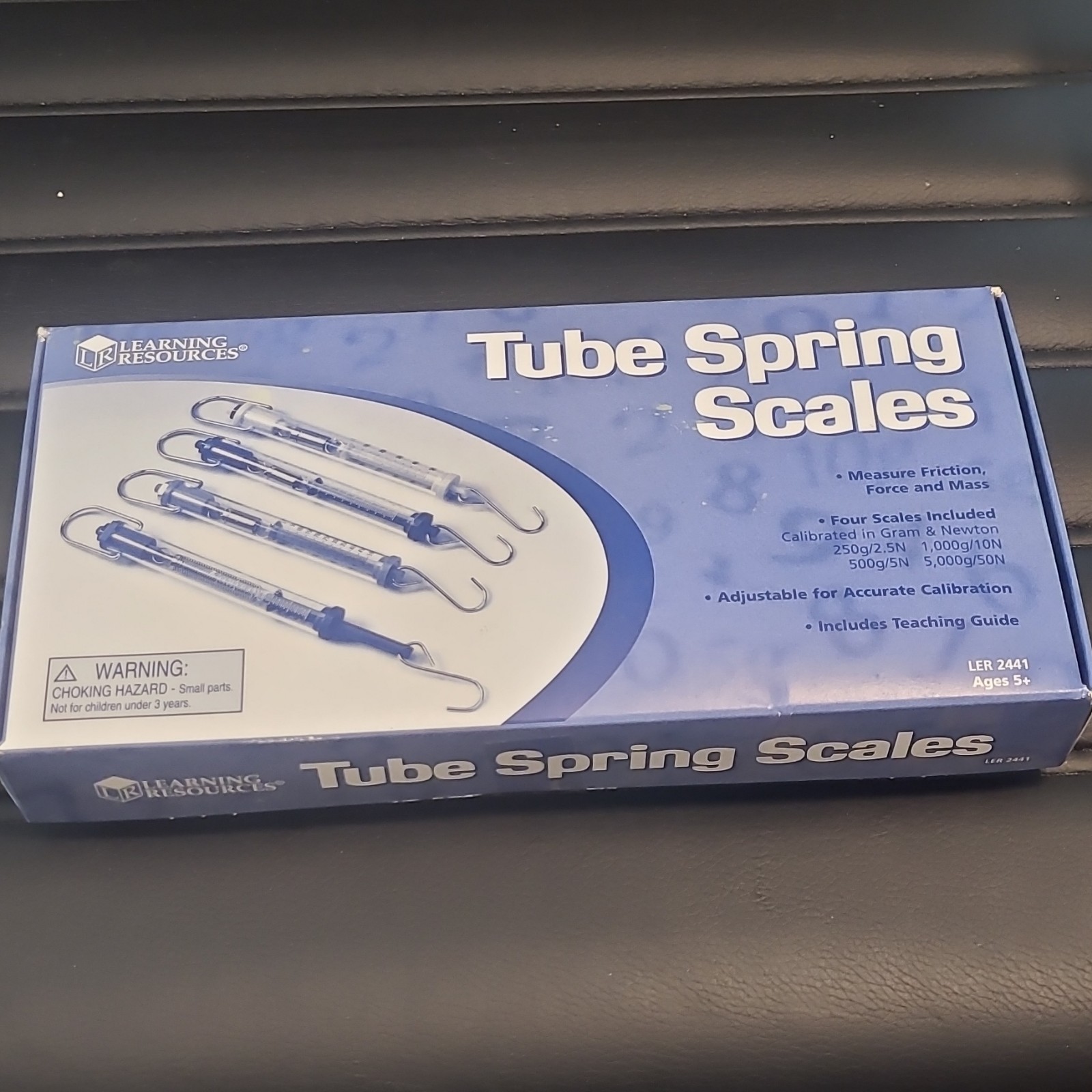 Learning Resources Tube Spring Scales Science Scale LER2441 Ages 5+ Blue Clear
