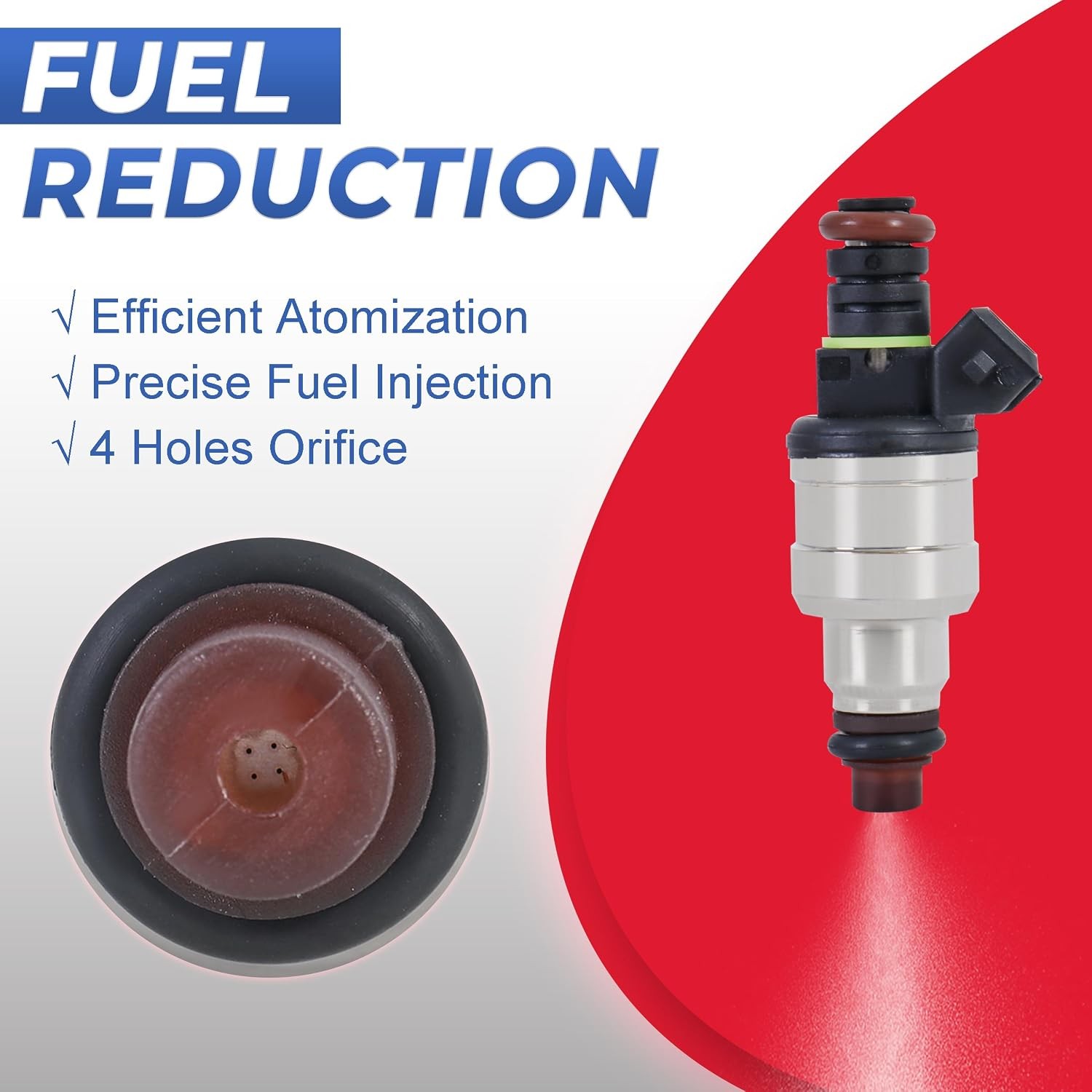 Flow Matched Fuel injectors Compatible for 1985-1993 Ford 2.3 2.9 3.0 3.8 4.9 5.