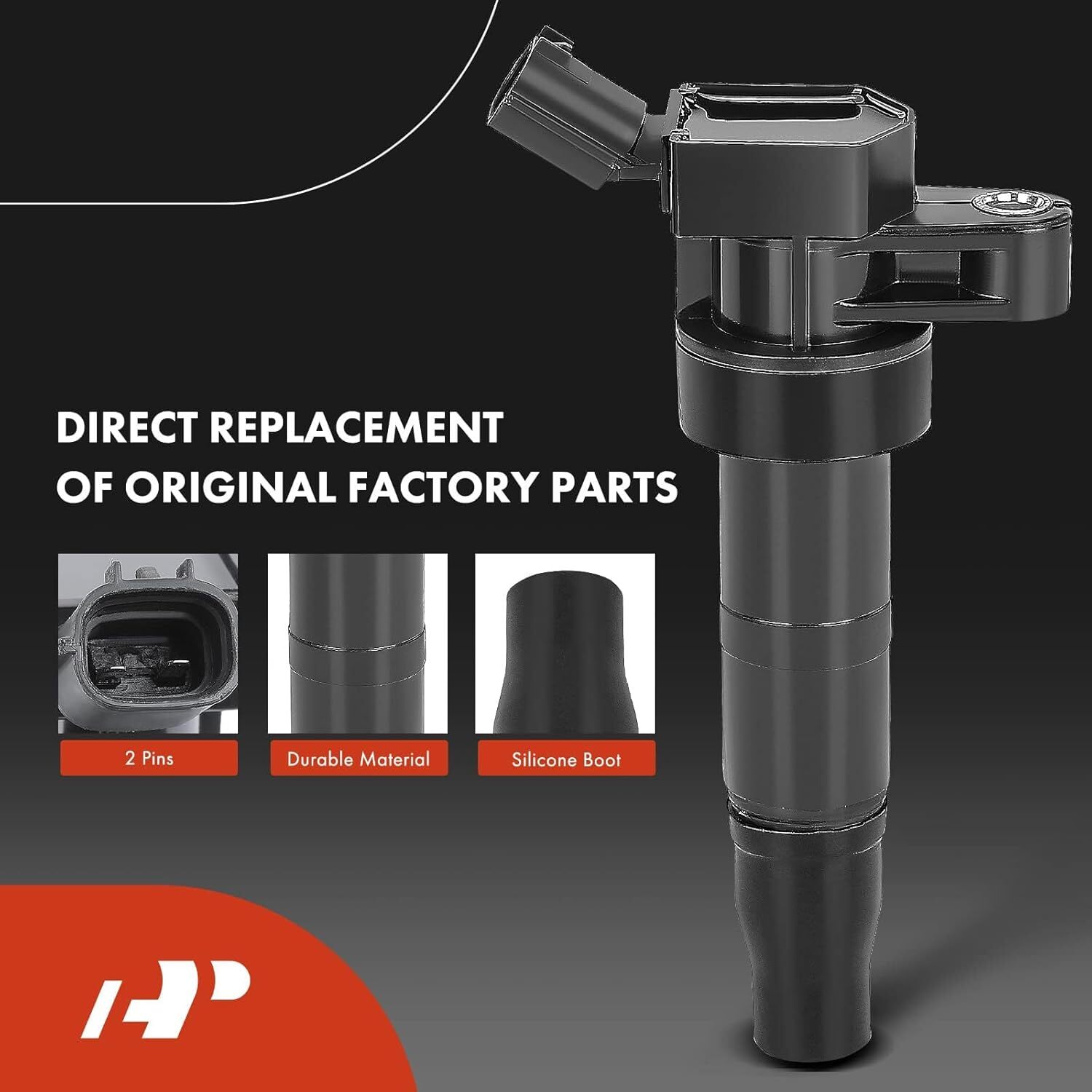 APM Set of 4 Ignition Coil Pack and Iridium Spark Plugs Compatible with