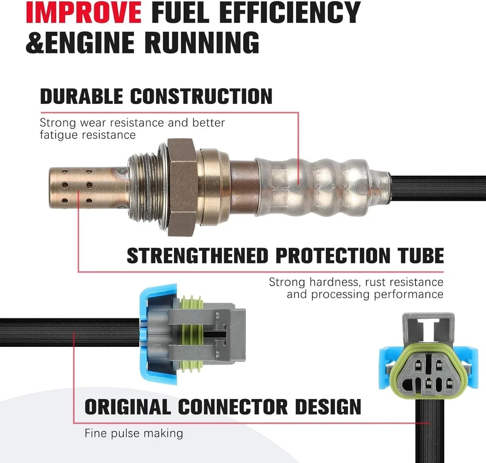 2PCS Upstream & Downstream O2 Oxygen Sensor Compatible for Chevy, for GMC, for