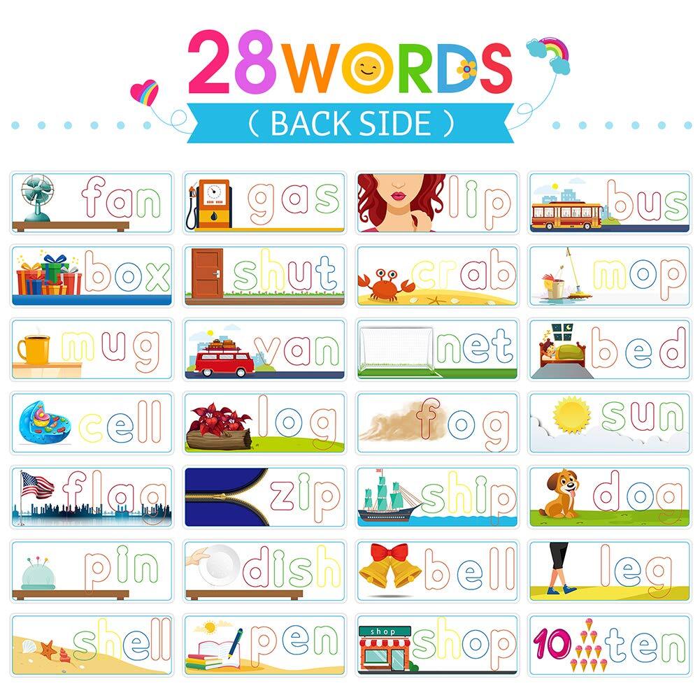 Educational Learning Toys CVC Word Builders with Alphabet Cards Gifts for Kids