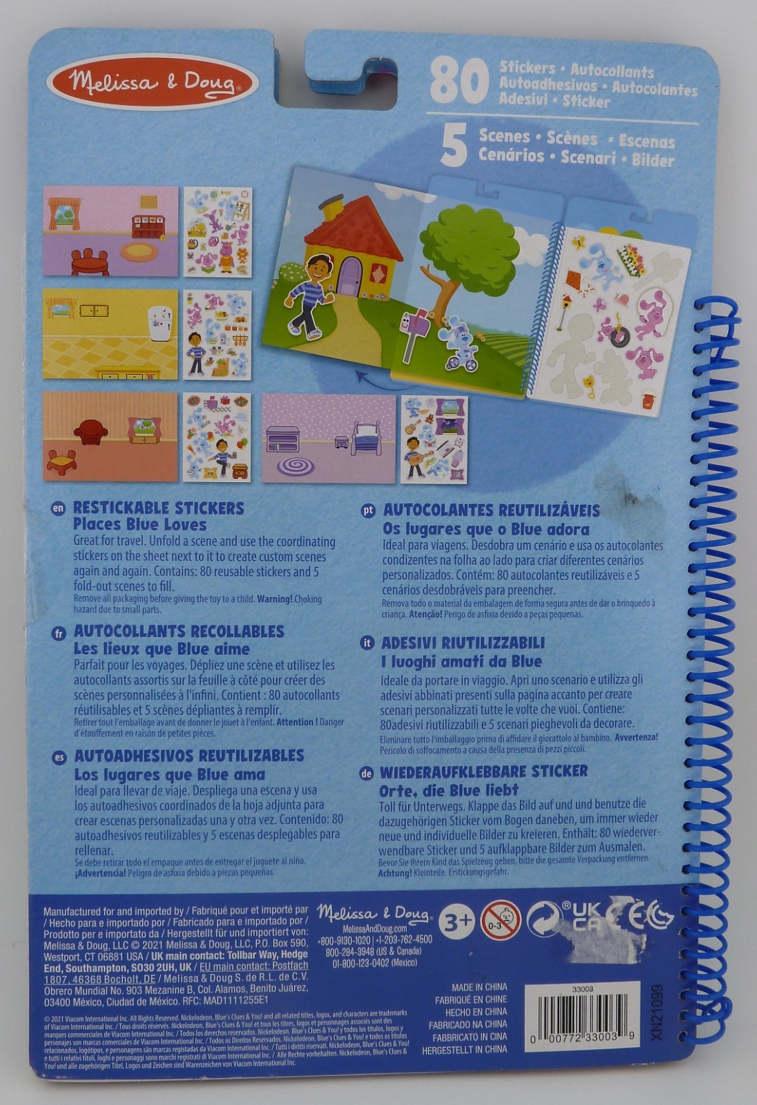 NEW Blues Clues-Paw Patrol Lot 3 Sticker Books & Puzzle Magnets Restickable Fun
