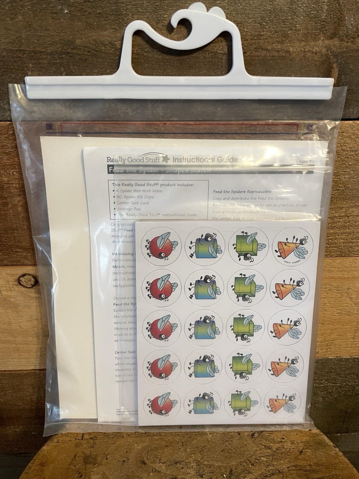 Really Good Stuff Numeracy Center-in-a-Bag – Feed The Spider – Shapes Match