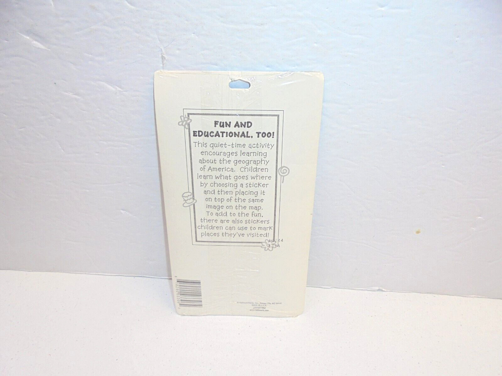 Fold Out Sticker Activity Map US Geography NEW OLD STOCK Hallmark