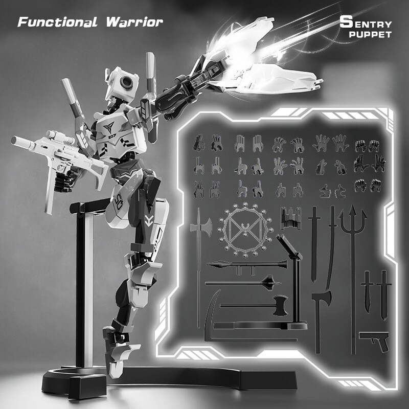 Mechanical Sentinel Magnetic Humanoid Multi-Gesture Fully-Joint Movable Assembly