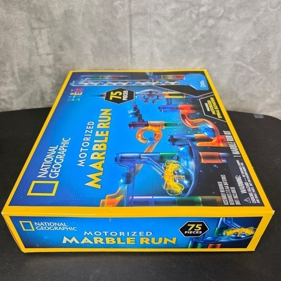 National Geographic Motorized Marble Run 75pc Kit Kids NEW Learn Building Toy