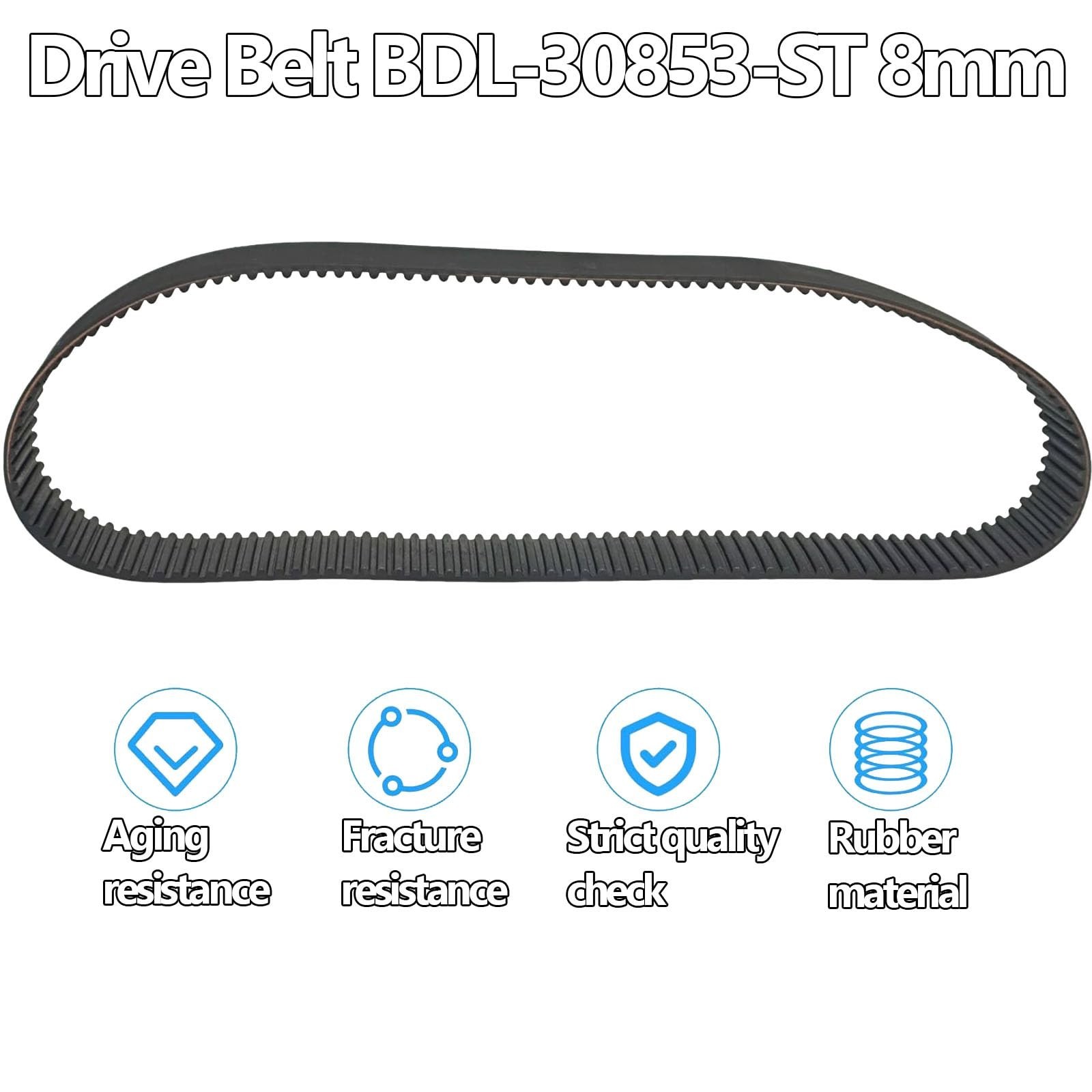 Primary Drive Belt BDL-30853-ST 8mm 1 1/2″ 132 Tooth Compatible with Harley-D…