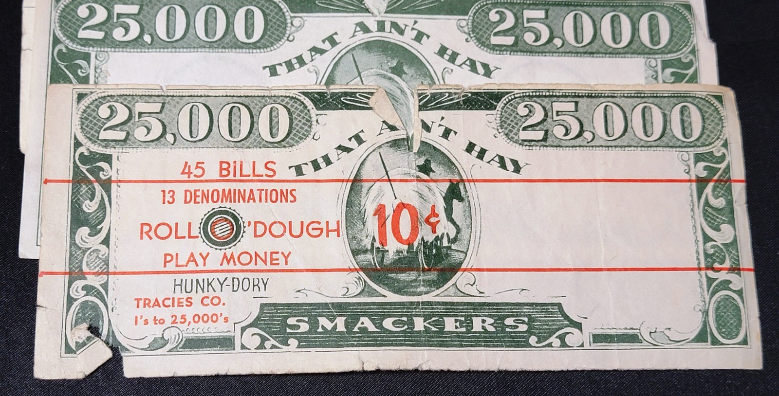 Lot 37 Vtg Tracies Inc Hunky-Dory Play Money That Ain’t Hay Smackers Ephemera
