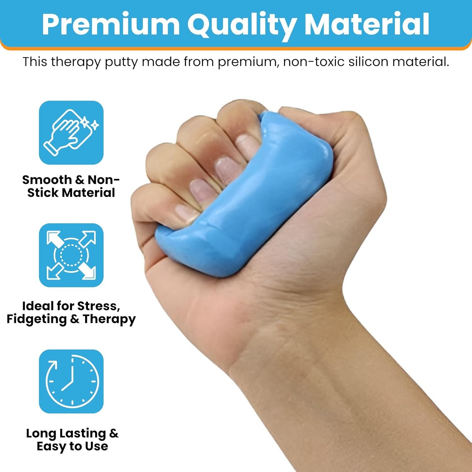 Quality Therapy Putty for Kids & Adults 6 Pack, 3-Oz Each Thera Putty for Han…