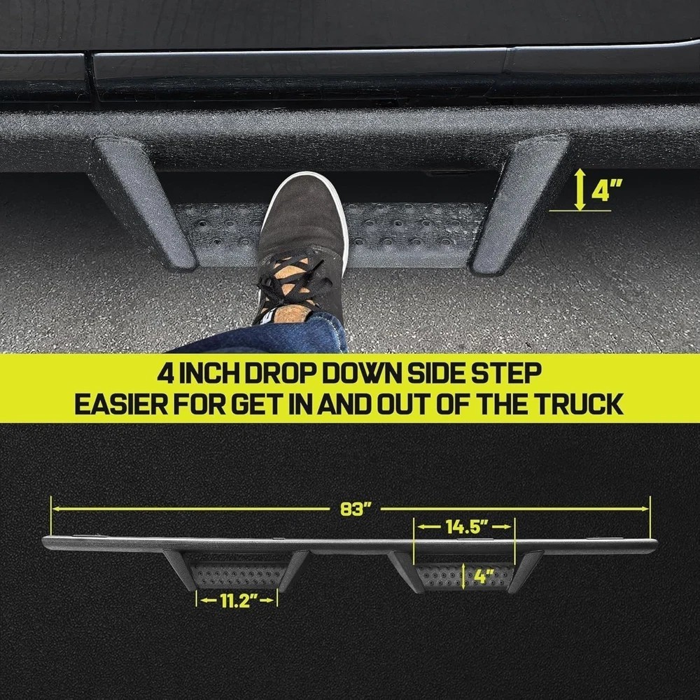 BINARY STAR Curve Design Running Boards Compatible with Vehicle 2020-2025 Jee…
