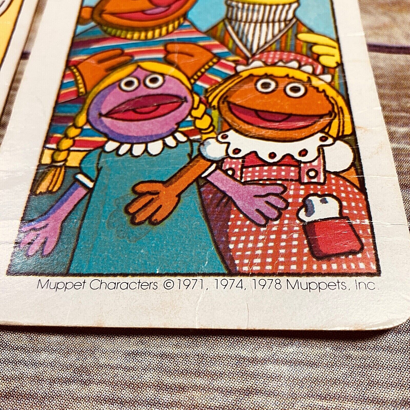 Vtg Game 1978 Cards Muppets Counting Nostalgic Playtime Cookie Monster Henson j