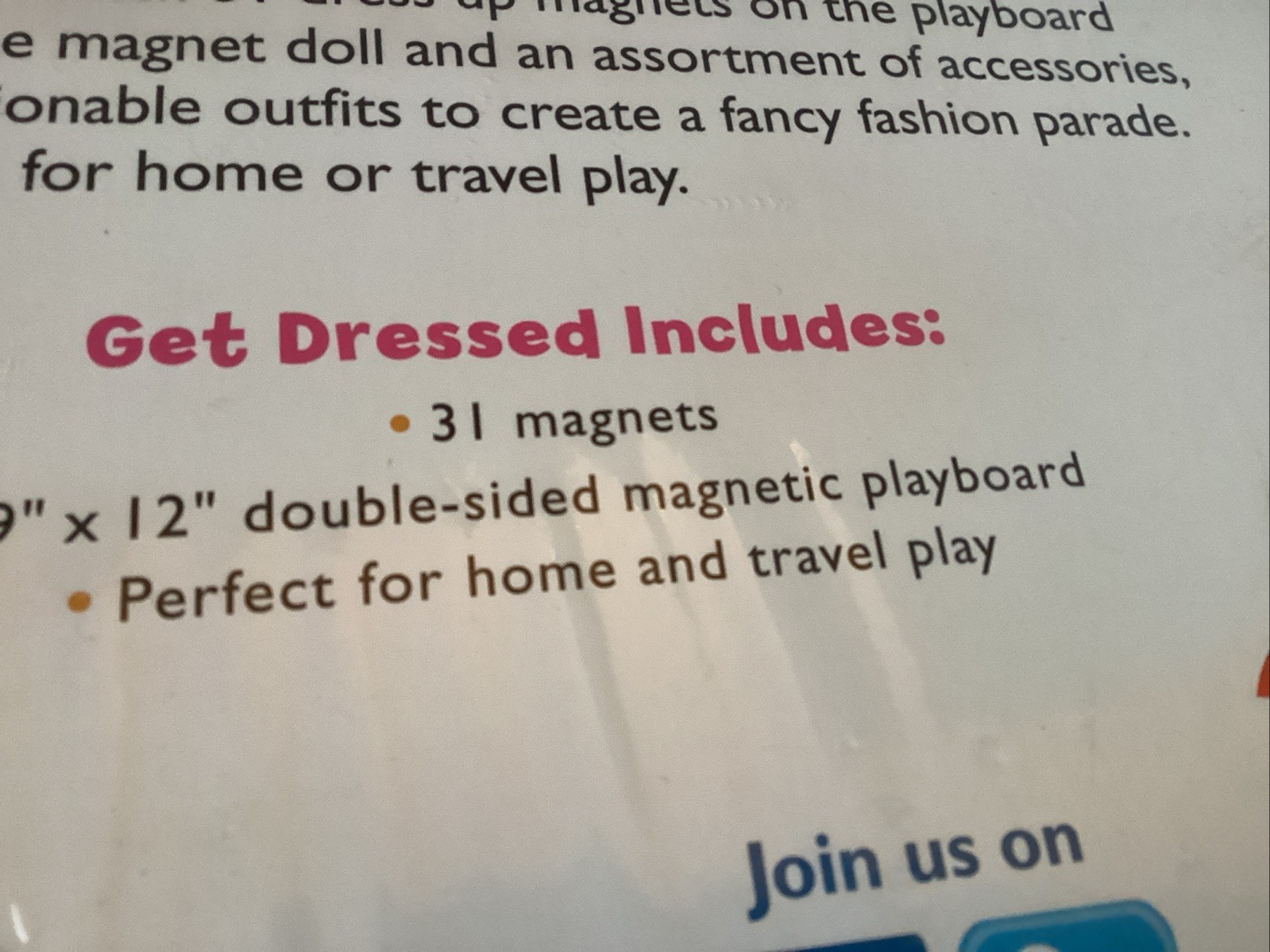 Wonderboard Get Dressed Dowling Magnets 2012 Play Game NEW Girl Of Color 31 Piec