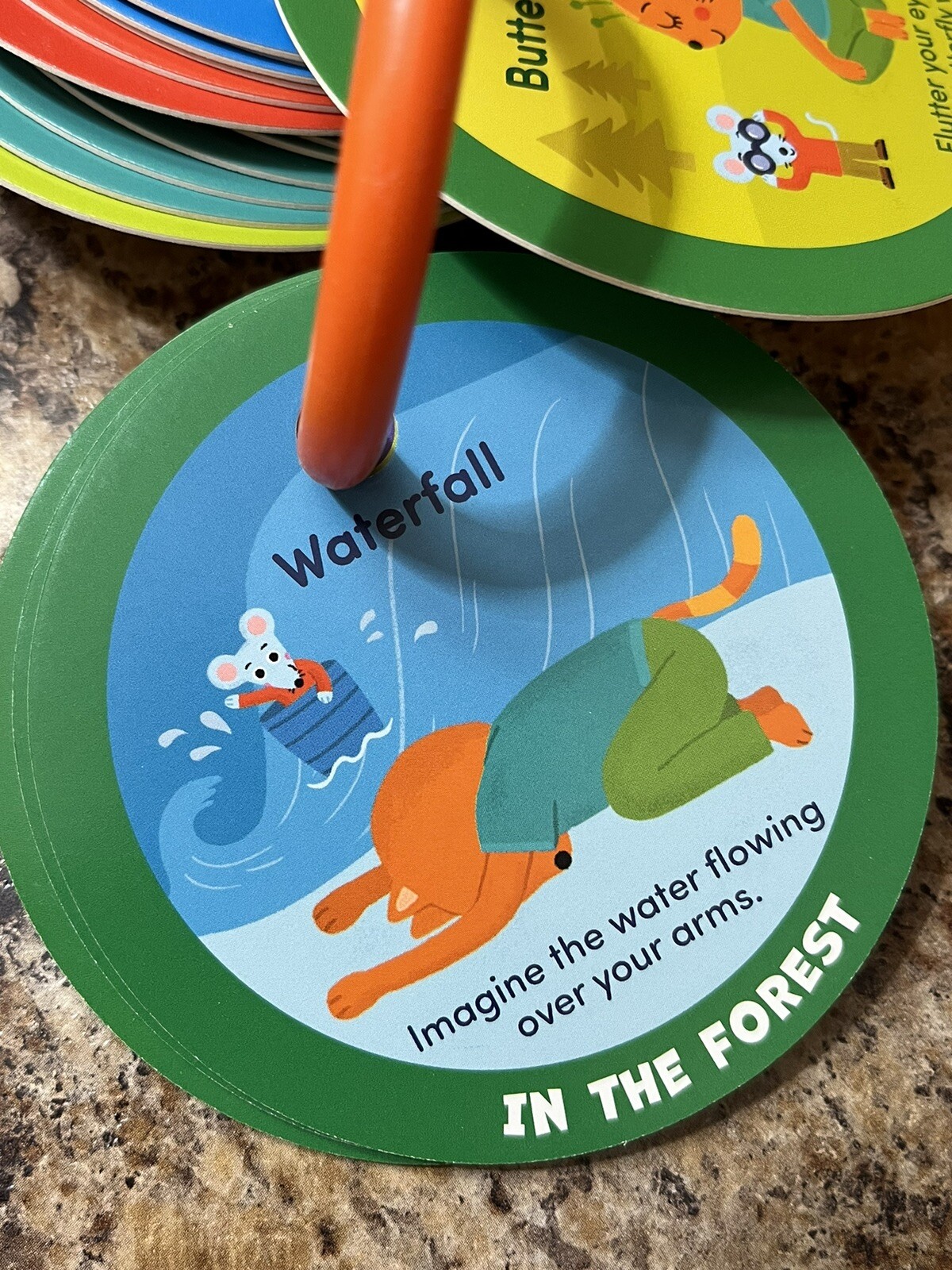Mollybee Kids Preschool Yoga Cards Yoga Adventures with Cat and Mouse