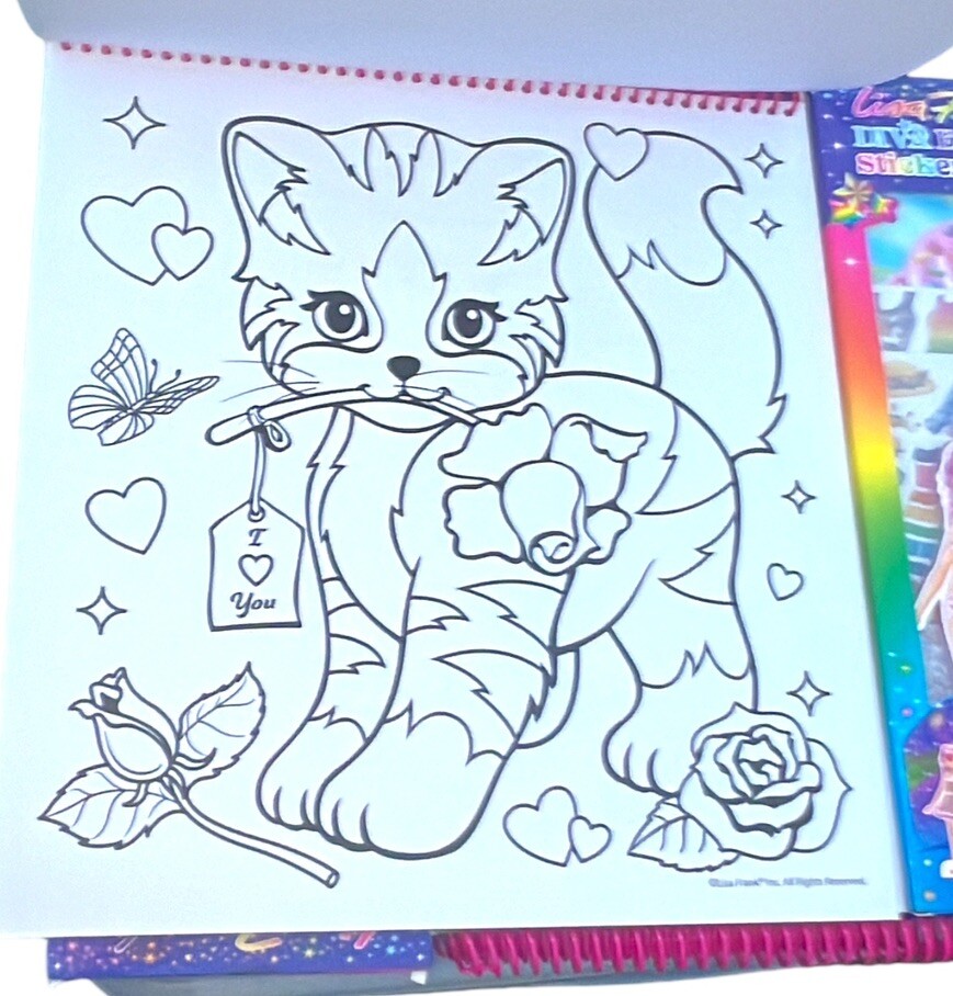 Lisa Frank Coloring Activity Pad & Diva Fashions Stickers Dress Up Activity New