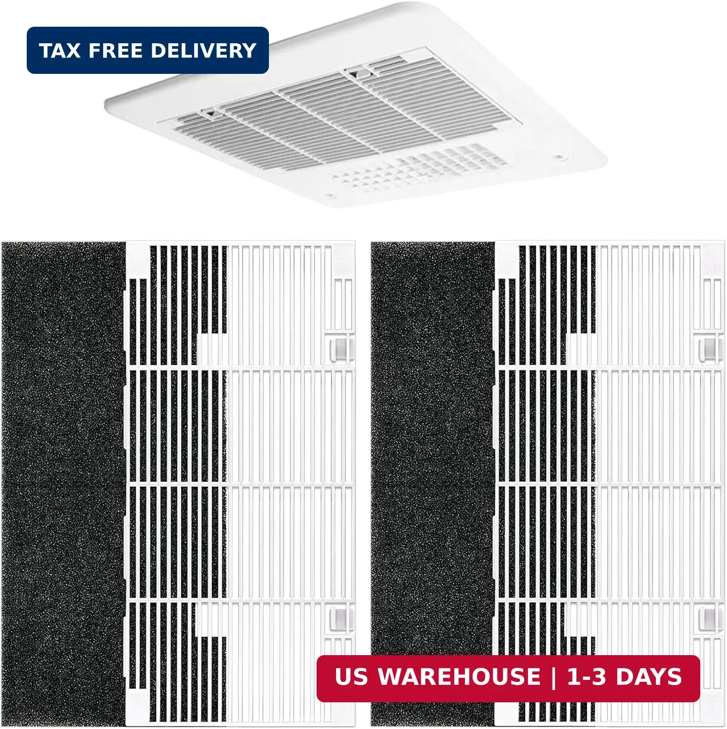 Dianrui 2 PCS RV A/C Vent Cover for Dometic AC Cover Replacement, 14.1″ x 7.7″ D