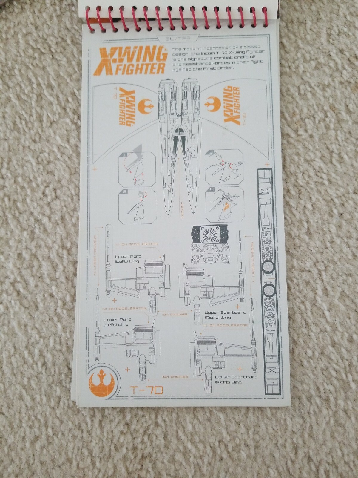 INCOMPLETE Star Wars Activity Set -coloring book, puch out paper model, stamps