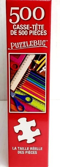 500pc PUZZLE JIGSAW SET SCHOOL SUPPLIES COLORFUL SANDALS KITTENS SWEETS GUMMIES