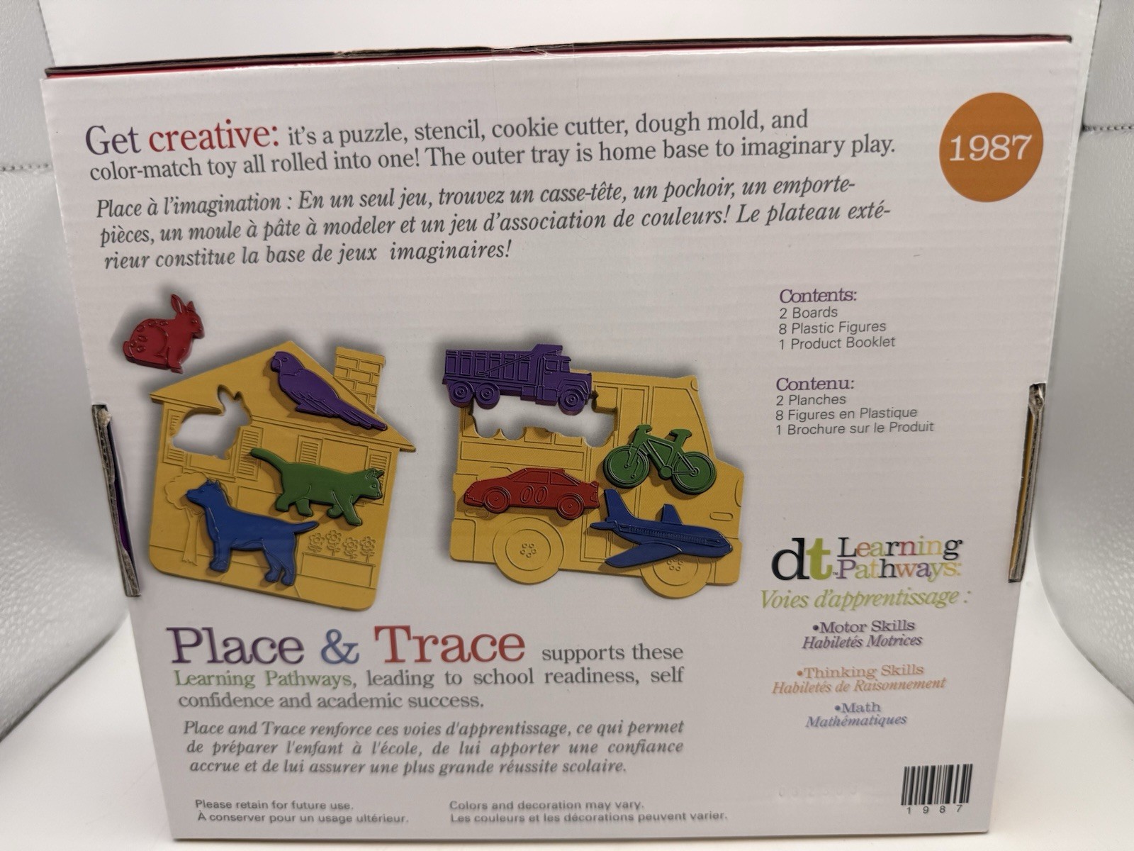 Discovery Toys Place & Trace Puzzle Stencil Shapes Set Educational Model 1987