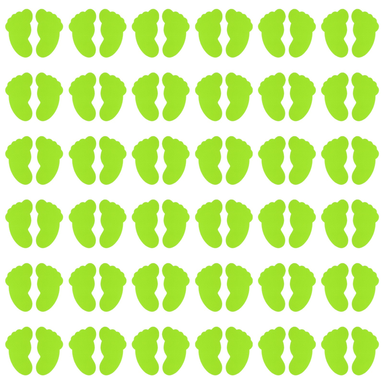 36 Pairs Foot Shaped Carpet Markers, Nylon Floor Spots Markers, Light Green