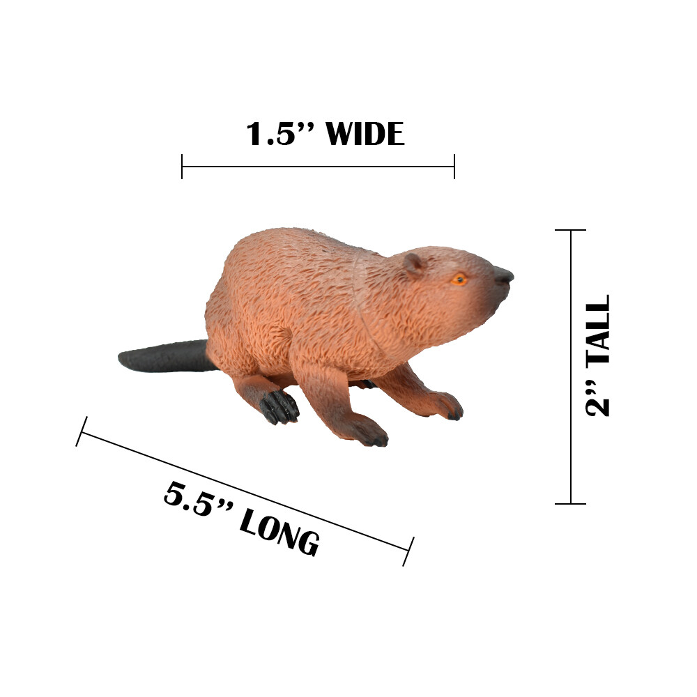 Beaver Toy Plastic Animal, Toy, Kids Gift, Realistic Figurine 5 1/2″ F4337