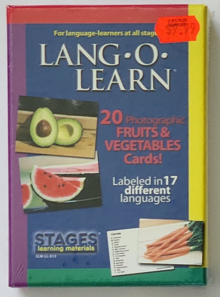 Lang-O-Learn 20 Photographic Flash Cards in 17 languages (NEW) 3 Sets