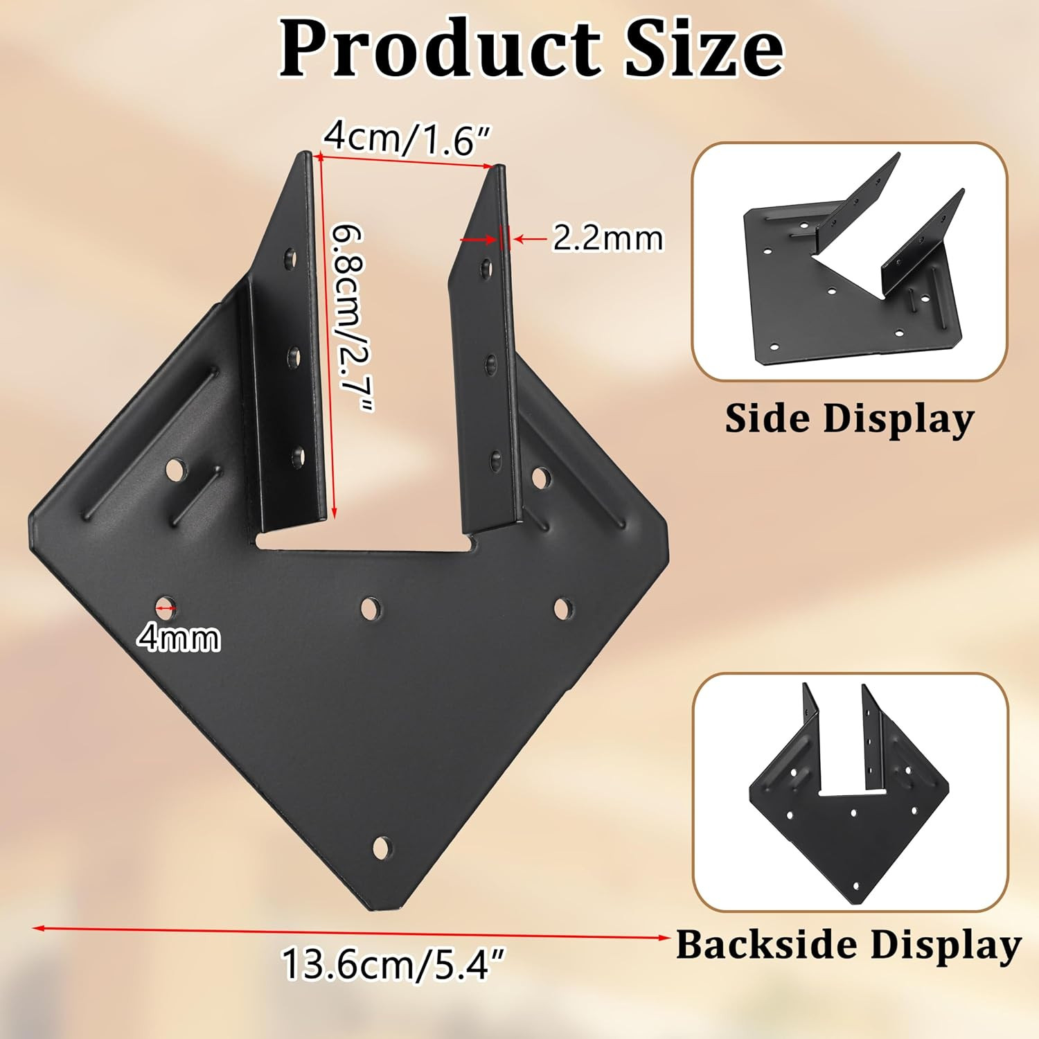 25 PCS Joist Hanger 2X6, 13-Gauge Heavy Duty Hurricane Ties, Hot Dip Galvanized