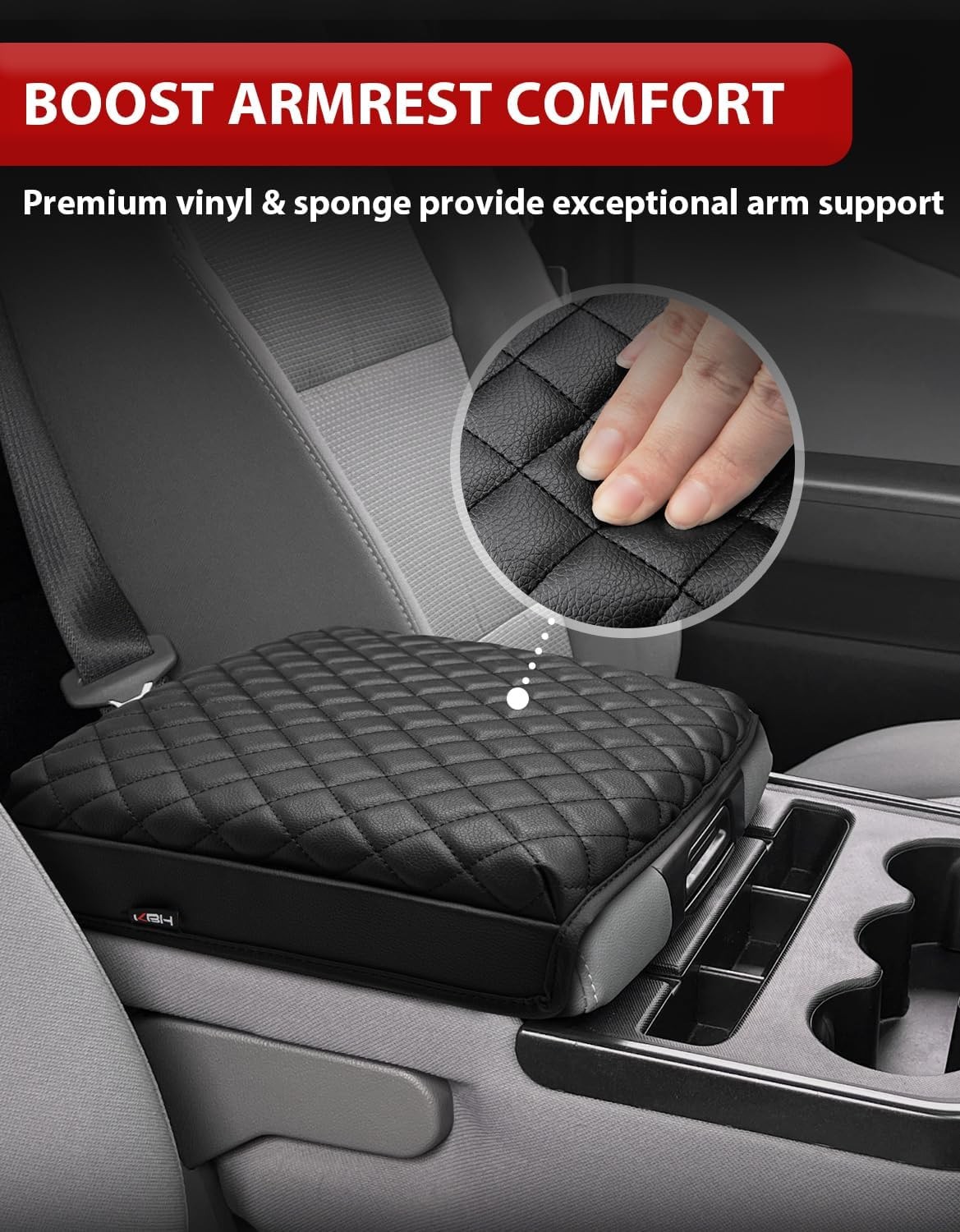 Center Console Armrest Cover for 2014-2018 GMC Sierra & Chevrolet Chevy Silve…